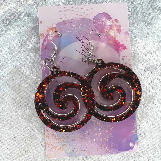 Spiral #7 Dangle Earrings