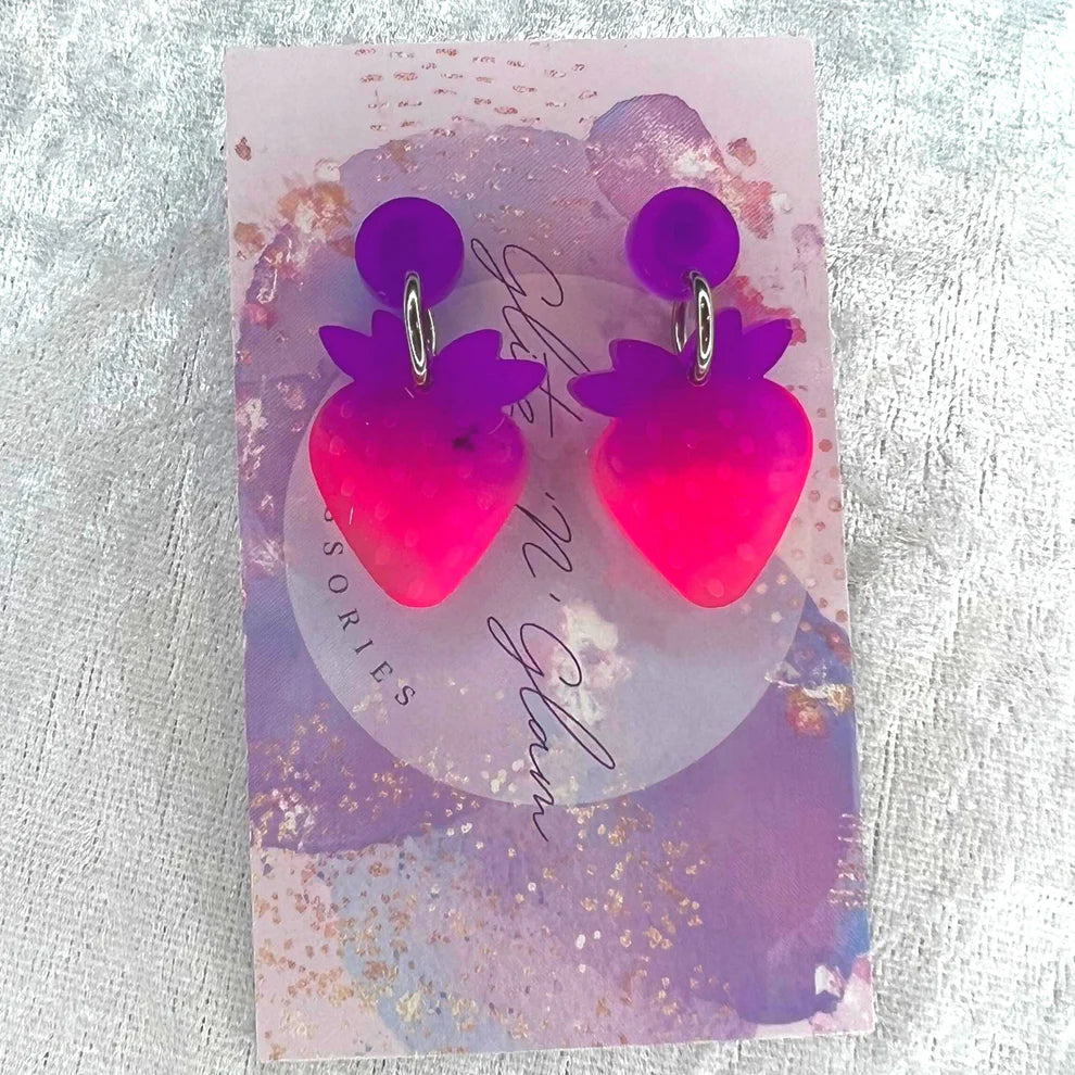 Strawberry Dangle #10 Earrings