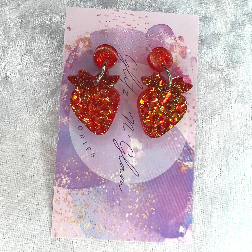 Strawberry Dangle #8 Earrings