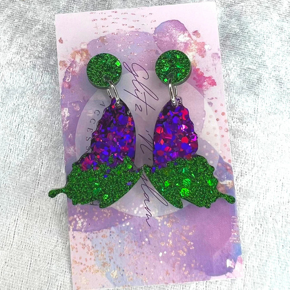 Butterfly Wing #8 Dangle Earrings