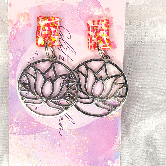 Lotus Stainless Steel Earrings