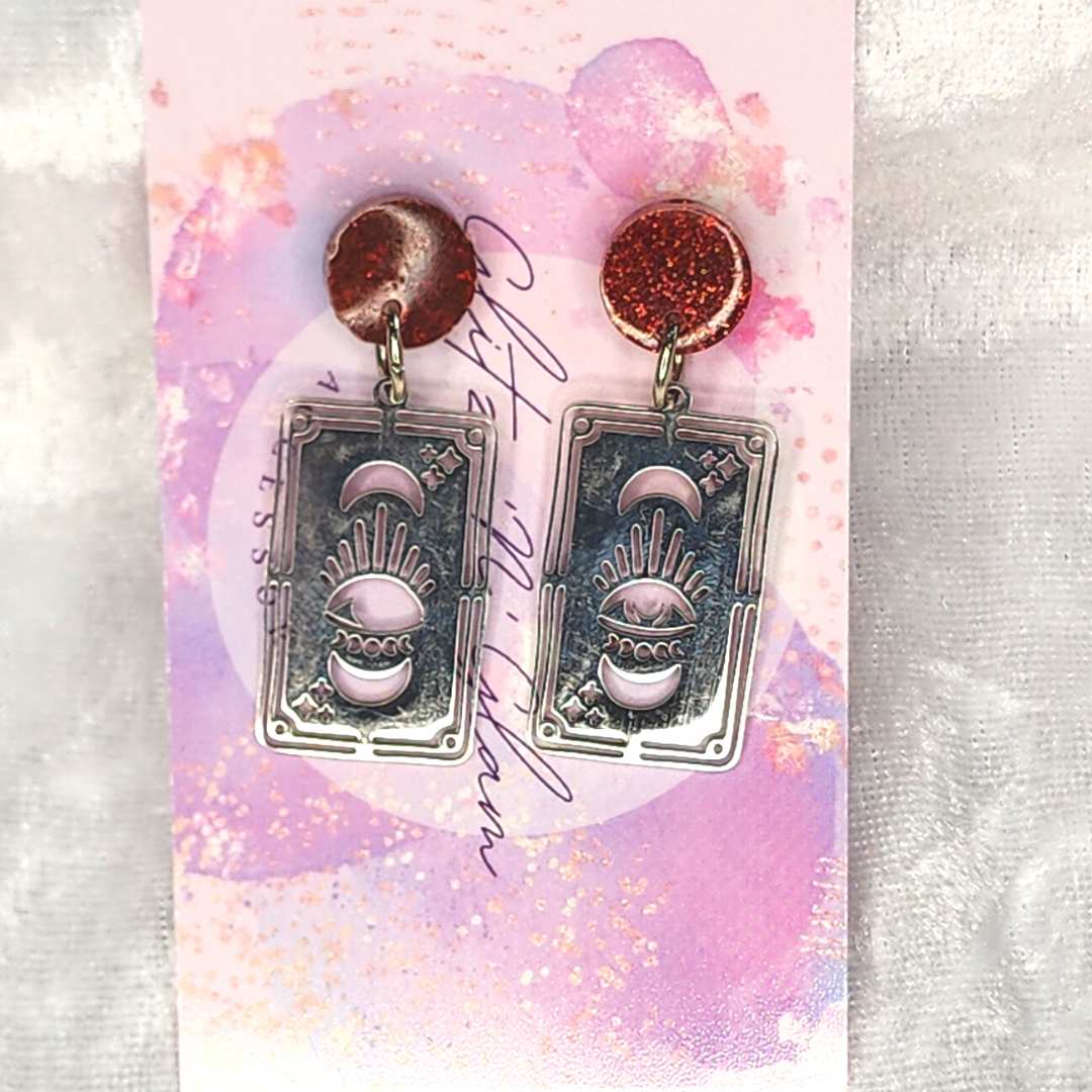 Tarot Card Stainless Steel Earrings