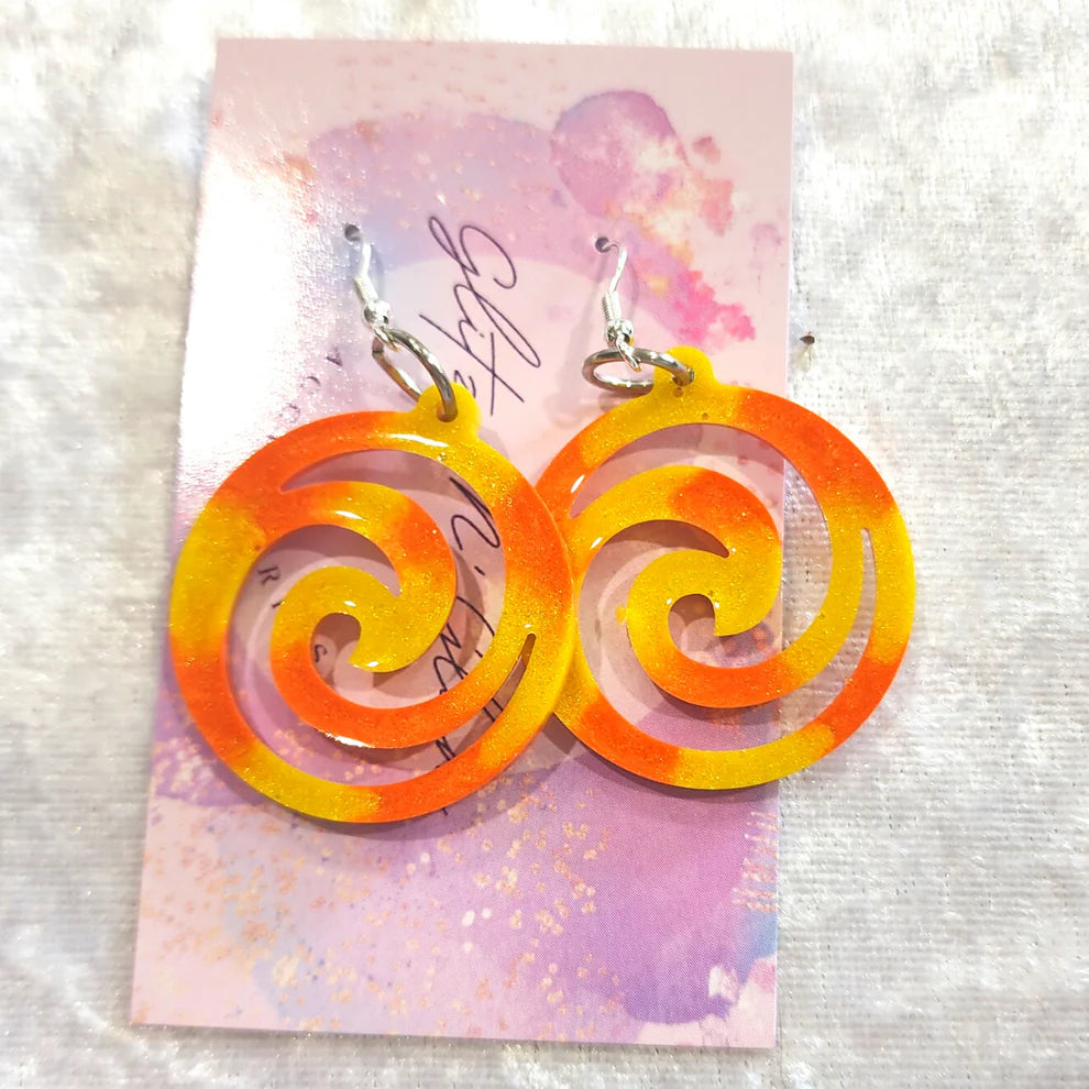 Spiral #13 Dangle Earrings