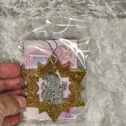 Snowman Star Hanging Ornament