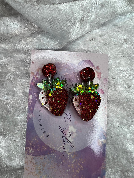 Strawberry Dangle #3 Earrings