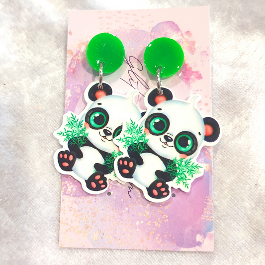 Panda Earrings