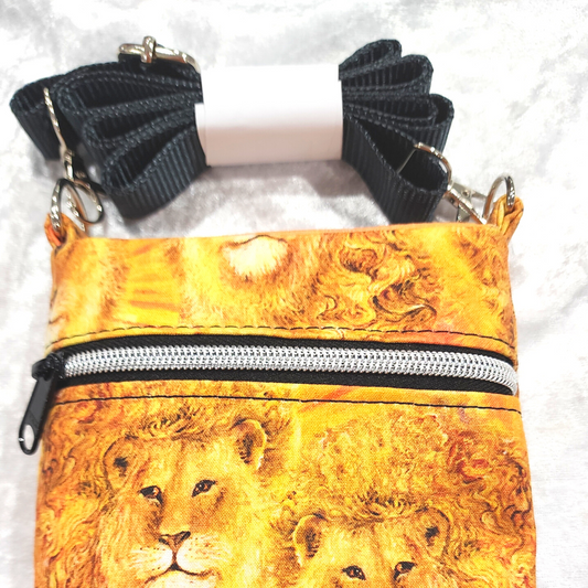 Gold Lion Glitz Phone Bag