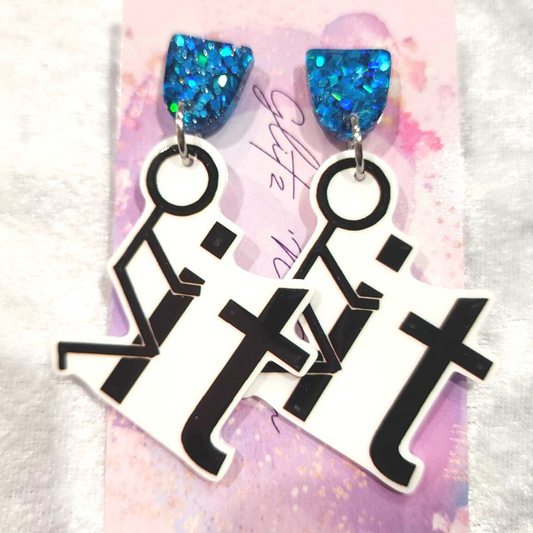 F*** It 18+ Slogan Earrings