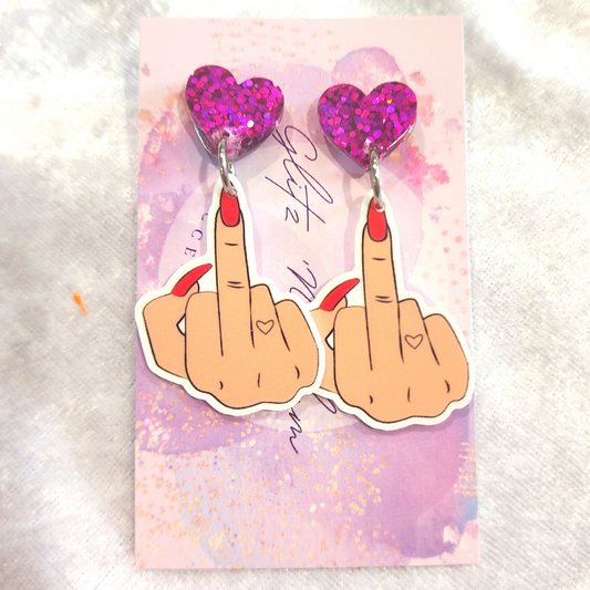 Middle Finger Earrings