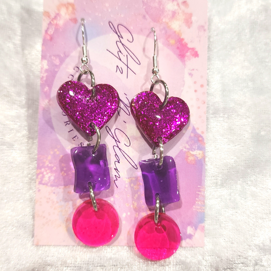 Mixed Shapes  #24 Dangle Earrings