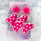 Pink Bow Earrings