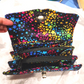 Rainbow Stars Glitz Double Zip Wallet