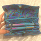 Peacock Feathers Glitz Double Zip Wallet