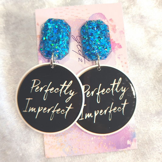 Perfectly Imperfect Slogan Earrings