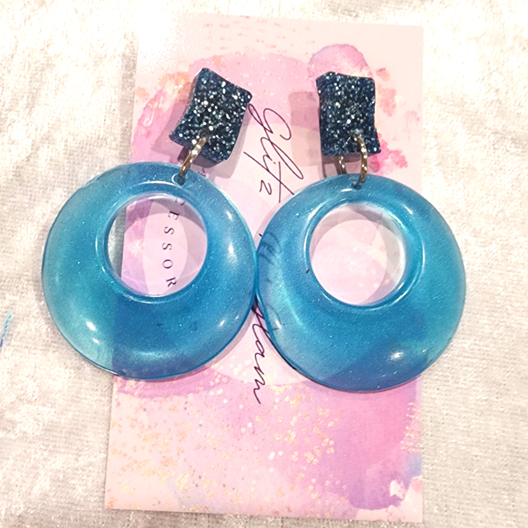 Abstract Circle  #1 Dangle Earrings