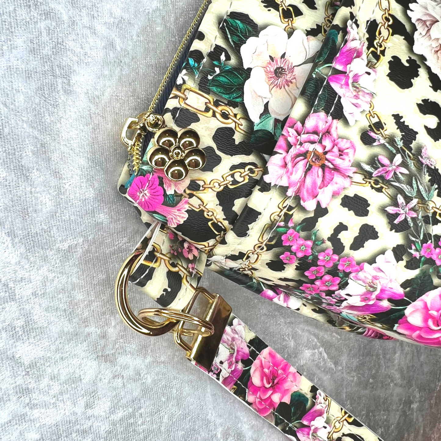 Leopard Dreams Glam Wristlet Pouch