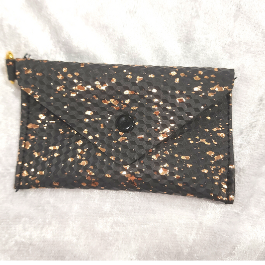 Black & Gold Glitz Coin Purse