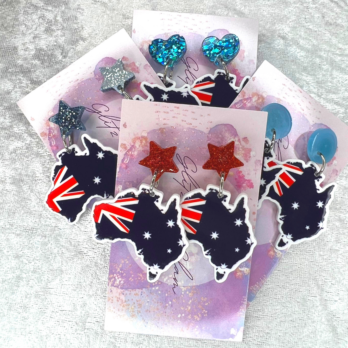 Australia Day Earrings style #2