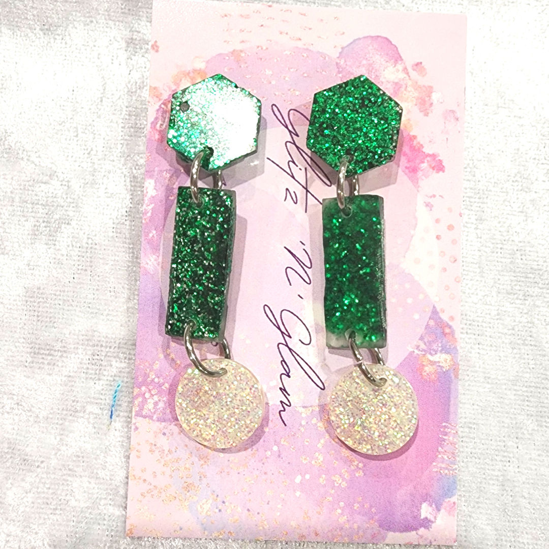 Mixed Shapes #35  Dangle Earrings