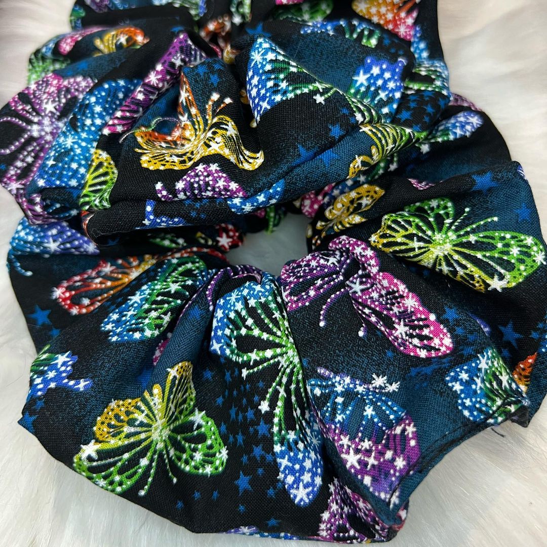 Midnight Butterfly Scrunchie