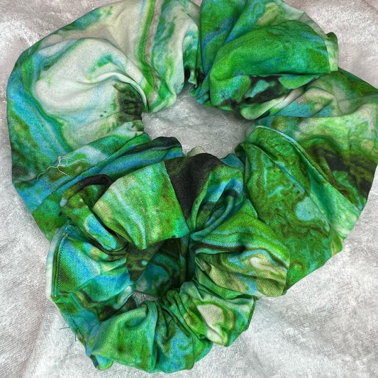 Green Marble Magic Scrunchie