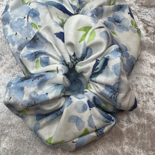Baby Blue Flowers Scunchie