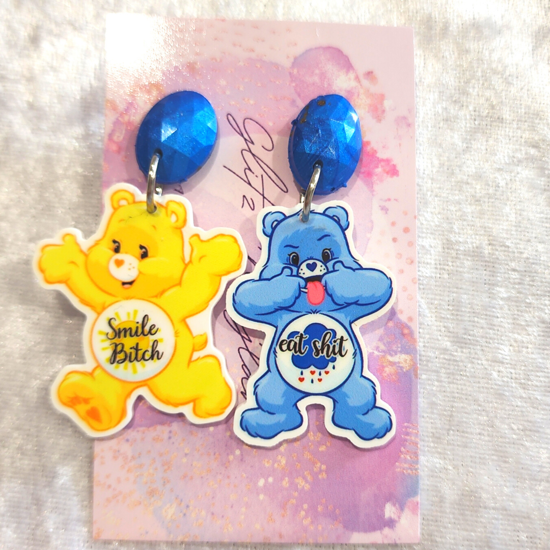 Mix-Match Swear Bear Earrings