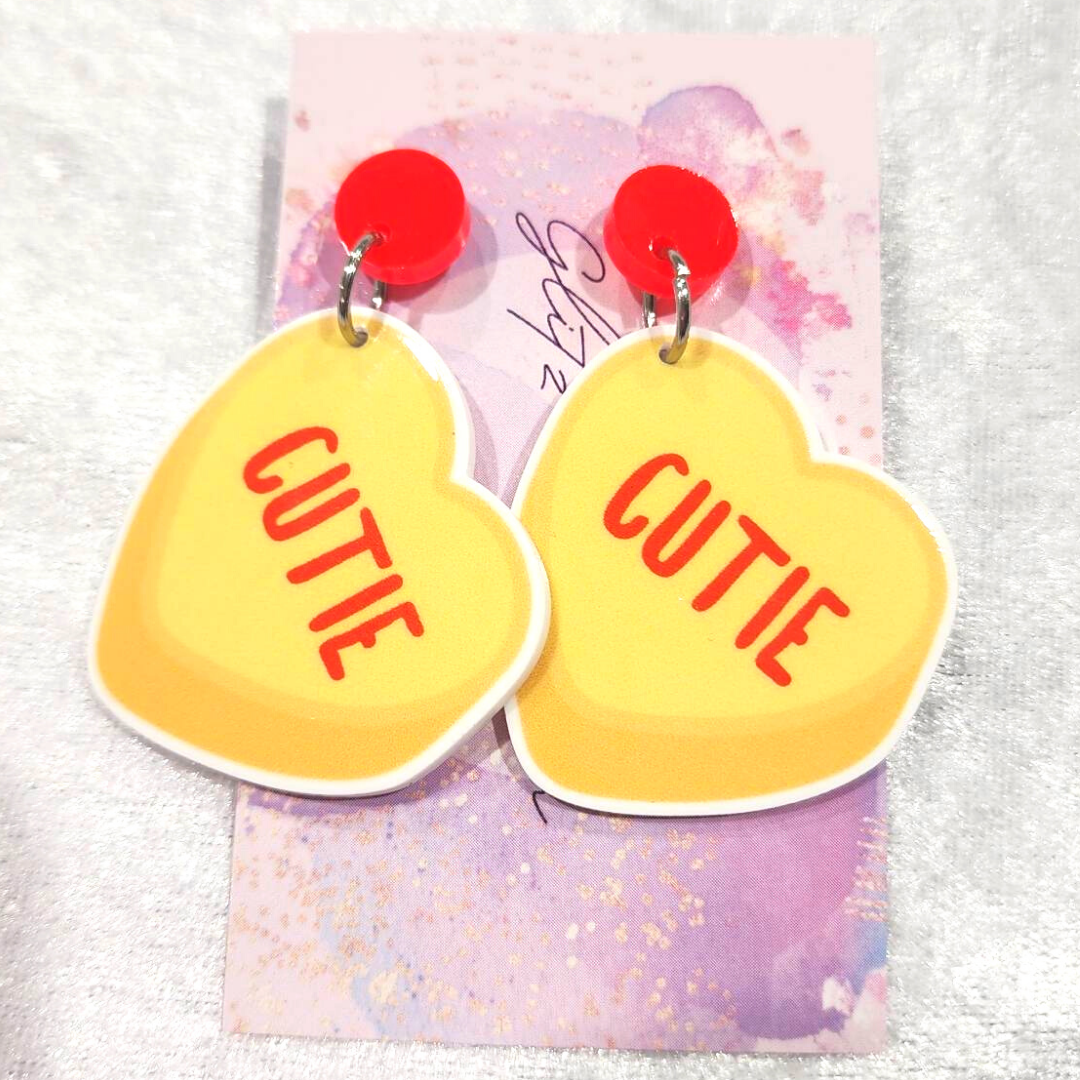 Cutie Slogan Earrings