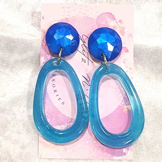 Abstract Oval #1 Dangle Earrings