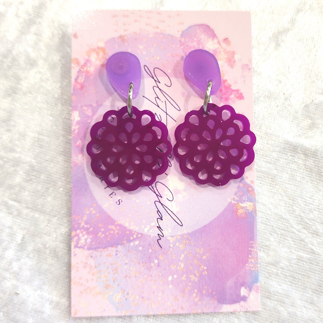 Lotus #2 Dangle Earrings