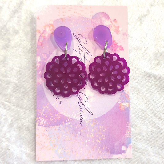 Lotus #2 Dangle Earrings