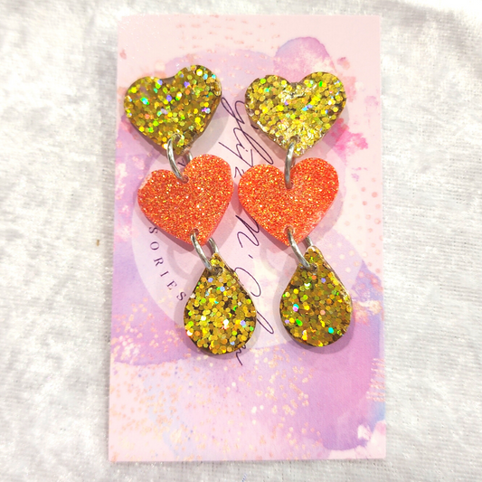 Love Heart Dangle #2 Earrings