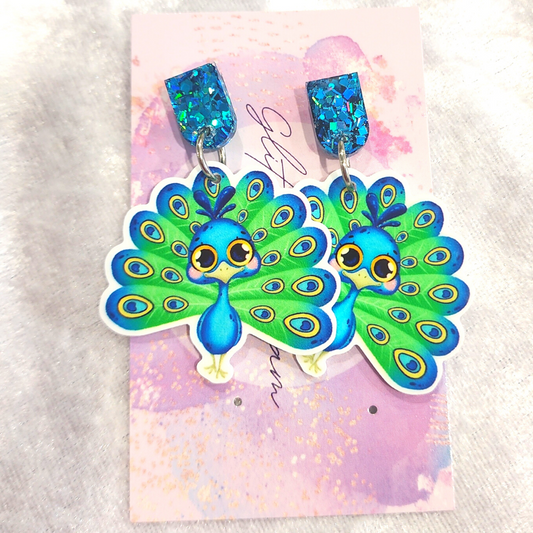 Peacock Earrings