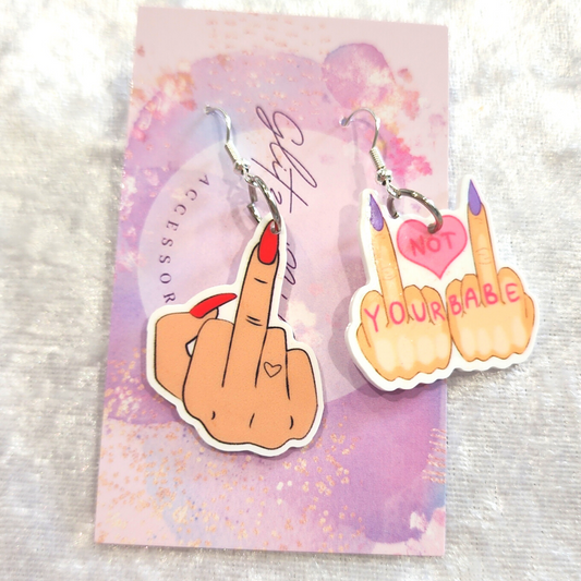 Mix-Match Middle Finger Earrings