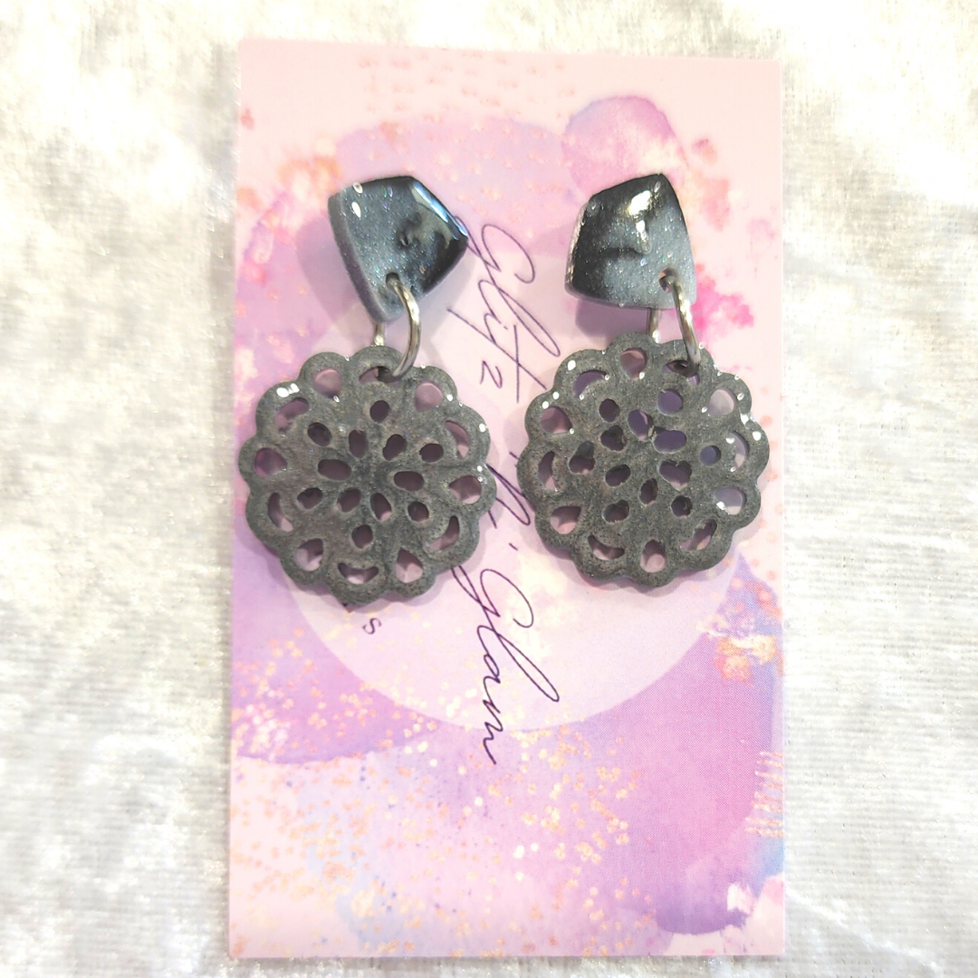 Lotus #2 Dangle Earrings