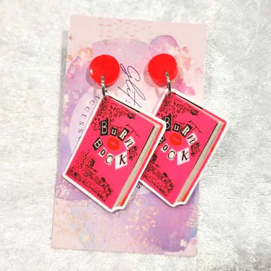 Mean Girls Burn Book Earrings