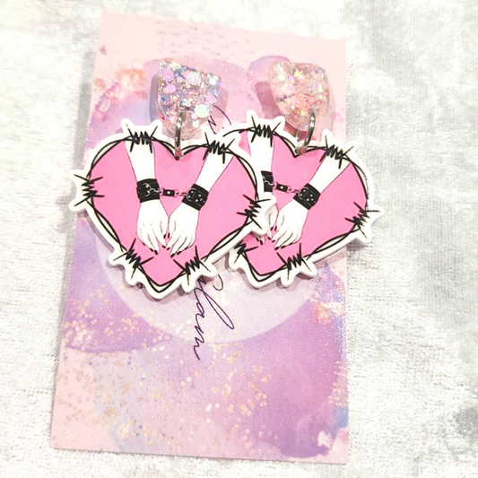 Barbwire Heart Earrings