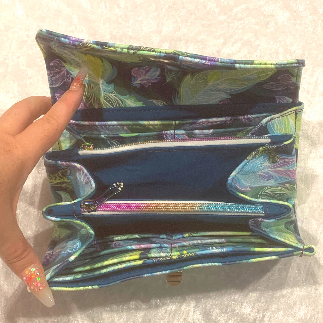 Feather Glitz Double Zip Wallet