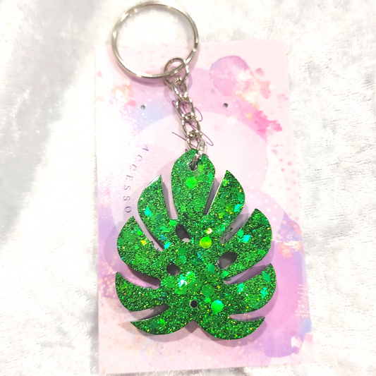 Monstera Leaf Key Ring #6