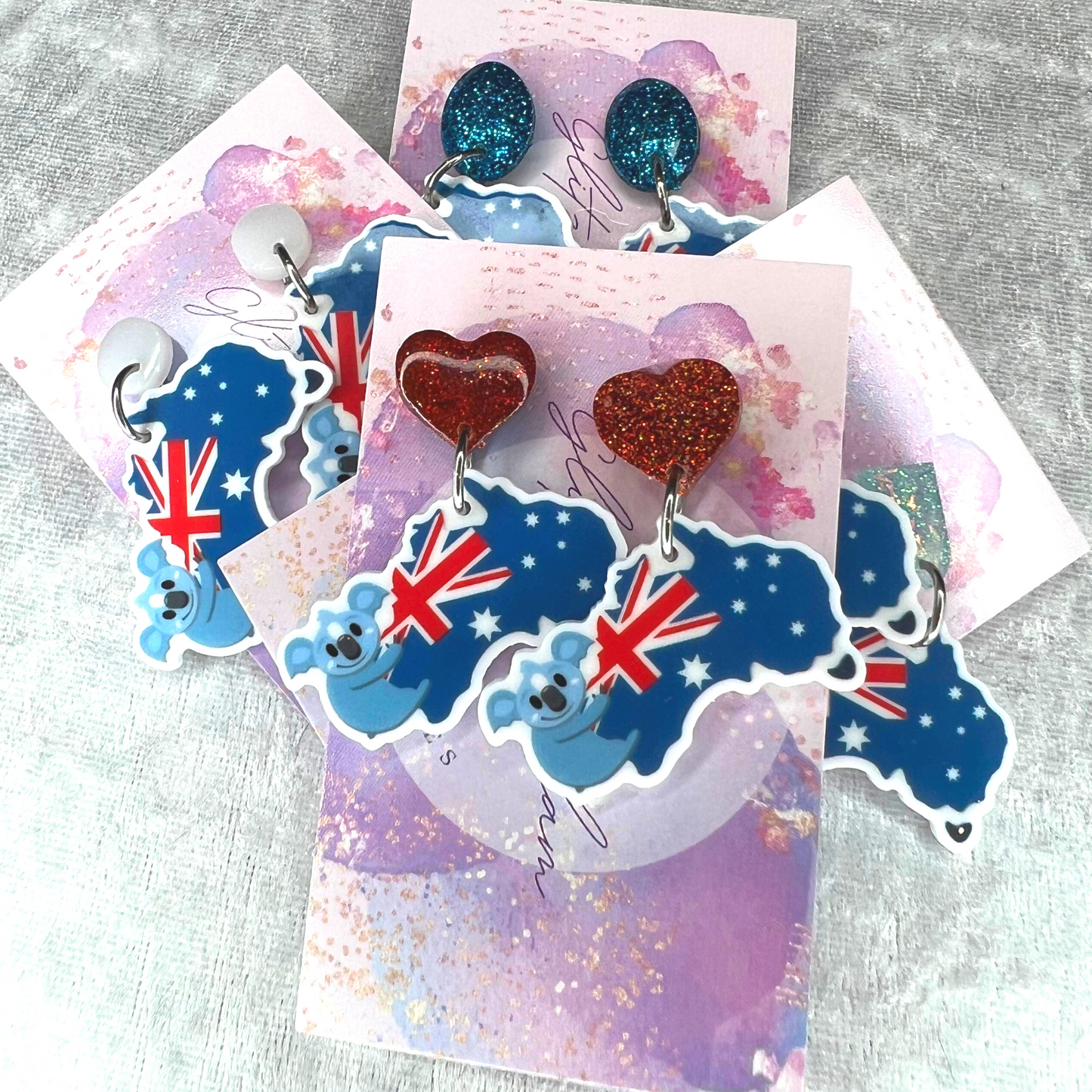 Australia Day Koala Earrings