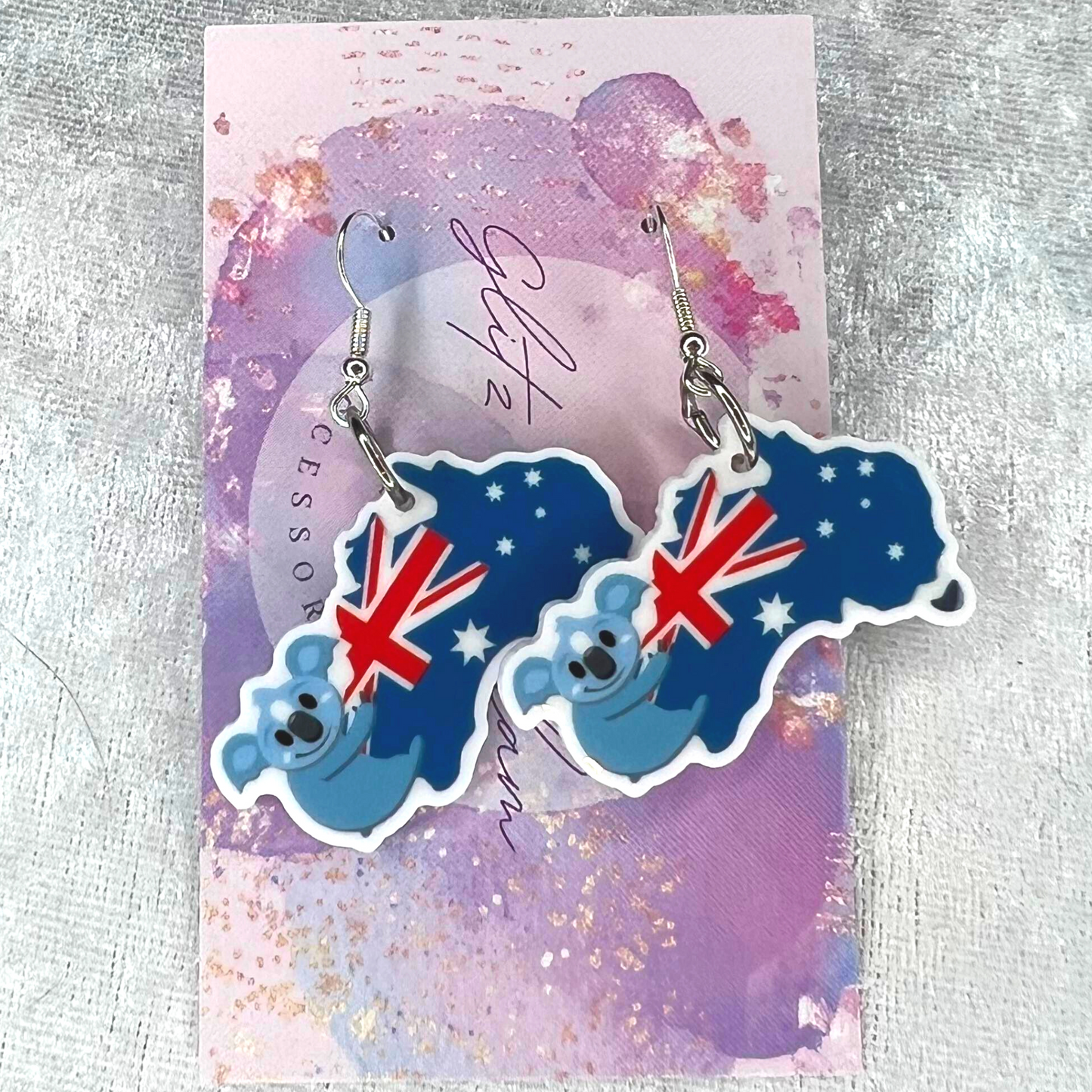 Australia Day Koala Earrings