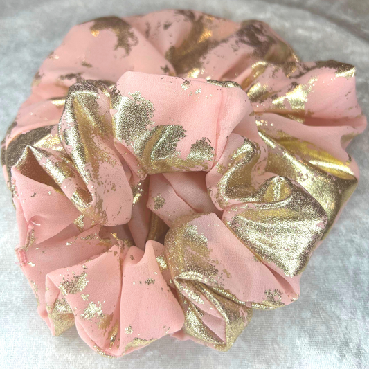 Pink & Gold Scunchie