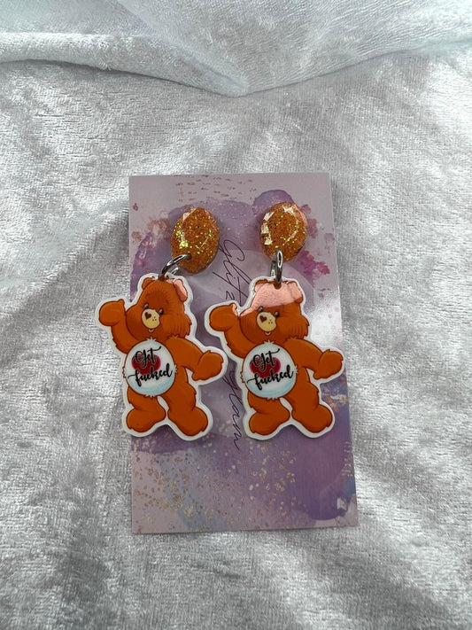 Get Fucked Swear Bears Earrings