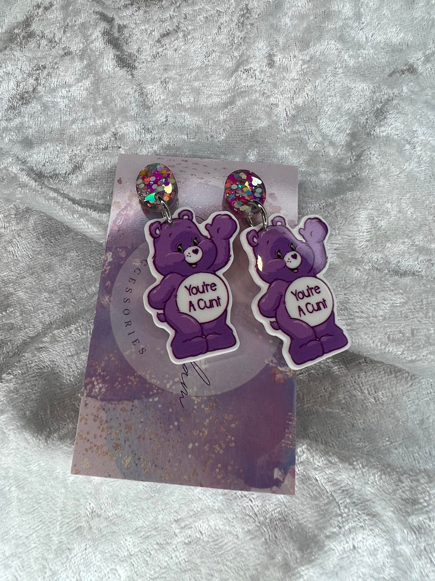 You're A Cunt Swear Bears Earrings